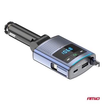 Transmiter samochodowy FM 1×USB-A 1×USB-C 12V 24V -139434