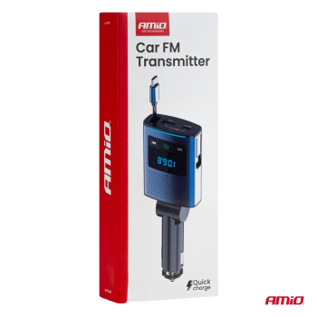 Transmiter samochodowy FM 1×USB-A 1×USB-C 12V 24V -139436