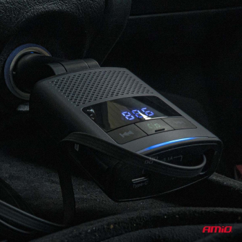 Transmiter samochodowy FM 1×USB-A 1×USB-C 12V 24V -139437