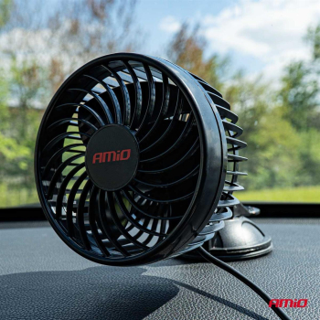 Wiatrak samochodowy wentylator z przyssawką 12V AM-139714