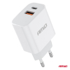Ładowarka sieciowa PRO-09 USB + USB-C 20W Quick Ch-140641