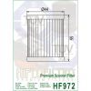 FILTR OLEJU HIFLO HF972 SUZUKI AN 250/400, YAMAHA -140796