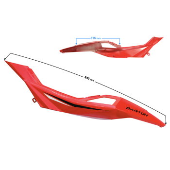 Obudowa tylna lewa siedzenia czerwona BLADE R-140031
