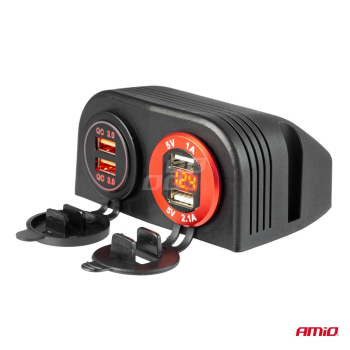 Obudowa podwójna ramka panel USB MOD-16 AMIO-02866-140074