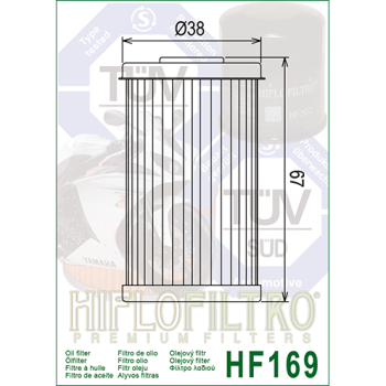 FILTR OLEJU HIFLO HF169 DAELIM VJ/VL 125-140360