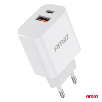 Ładowarka sieciowa PRO-09 USB + USB-C 20W Quick Ch-140641