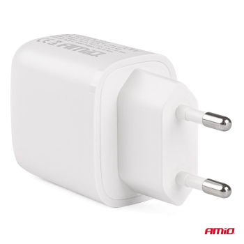 Ładowarka sieciowa PRO-09 USB + USB-C 20W Quick Ch-140643