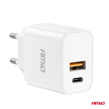 Ładowarka sieciowa PRO-09 USB + USB-C 20W Quick Ch-140648