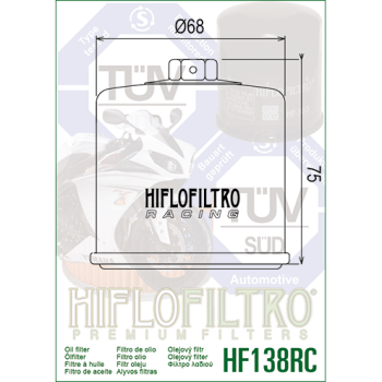 FILTR OLEJU HIFLO HF138RC GSX/GSXR/SV/TL/VZ/VS/DL -140714