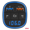Transmiter samochodowy FM 2×USB-A 12V 24V AMIO-046-142859