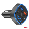 Transmiter samochodowy FM 2×USB-A 12V 24V AMIO-046-142863
