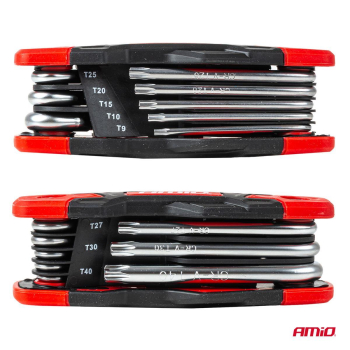 Klucze TORX składane 8szt. CRV AMIO-04789-142361
