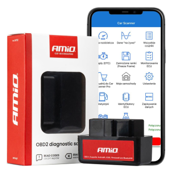 Skaner tester interfejs diagnostyczny AMiO OBD2 BT-142658