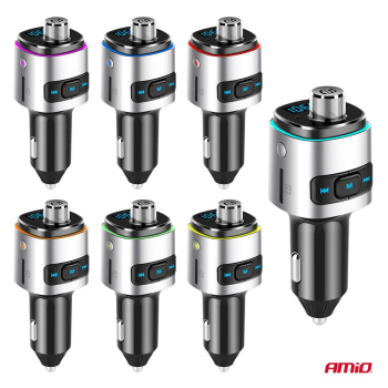 Transmiter samochodowy FM 2×USB-A microSD 12V 24V -142816