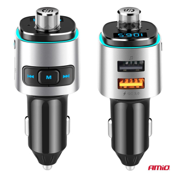 Transmiter samochodowy FM 2×USB-A microSD 12V 24V -142828