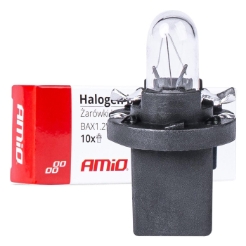 Żarówki halogenowe T5 B8.5D 12V BAX1.2W 1szt. AMIO-142894