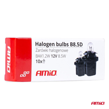 Żarówki halogenowe T5 B8.5D 12V BAX1.2W 1szt. AMIO-142896
