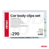 Zestaw spinek i kołków samochodowych średni 290szt-143294