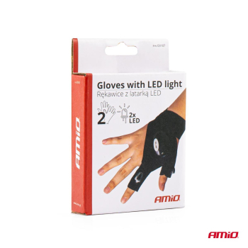 Latarka rękawica świetlna z latarką LED AMIO-03107-143128