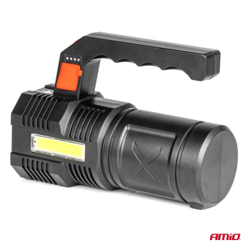 Latarka akumulatorowa 4LED + COB 1200mAh AMIO-0327-143280