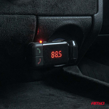 Transmiter samochodowy FM składany 2×USB-A 12V 24V-143521