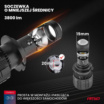 Żarówki samochodowe LED seria PL Lens H7 soczewka -143734