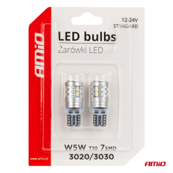 Żarówki LED STANDARD T10 W5W 6x3020 + 1x3030 SMD W-144415