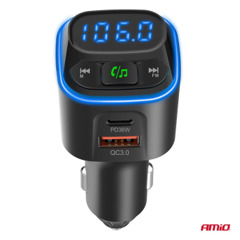 Transmiter samochodowy FM microSD 1×USB-A 2×USB-C -144758