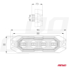 Lampa błyskowa ostrzegawcza płaska 4x3W LED R65 R1-145415