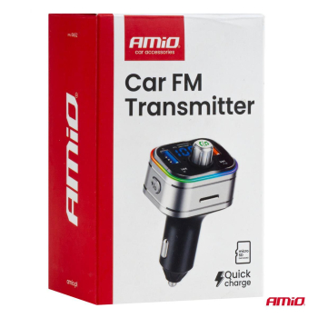 Transmiter samochodowy FM 2×USB-A 1×USB-C microSD -145496