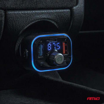 Transmiter samochodowy FM 2×USB-A 1×USB-C microSD -145500
