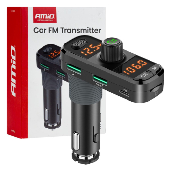 Transmiter samochodowy FM 2×USB-A 1×USB-C mircoSD -146297