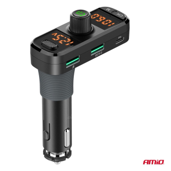 Transmiter samochodowy FM 2×USB-A 1×USB-C mircoSD -146300
