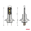 Żarówki samochodowe LED seria H-mini H7 H18 6500K -147304