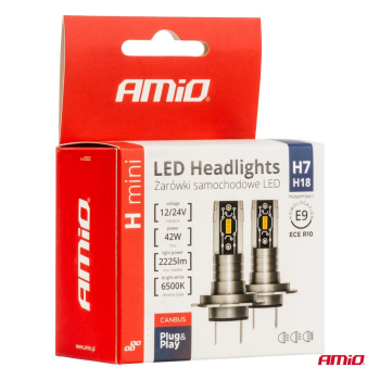 Żarówki samochodowe LED seria H-mini H7 H18 6500K -147308