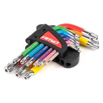 Klucze TORX krótkie zestaw 9 szt. S2 AMIO-04300-147625