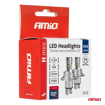 Żarówki samochodowe LED seria H-mini H4/H19 6500K -148015