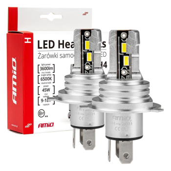 Żarówki samochodowe LED seria H-mini H4/H19 6500K -148018