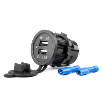 Wodoodporna ładowarka z gniazdami 2x USB 12V 24V M-148311