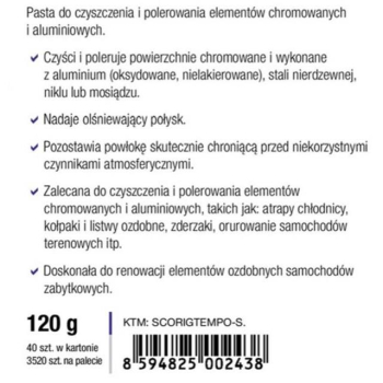 Pasta do polerowania powierzchni chromowanych TEMP-148532