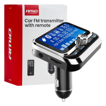 Transmiter samochodowy FM z pilotem 2×USB-A 12V 24-148622
