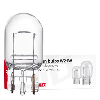 Żarówki halogenowe T20 W21W W3x16d 12V 1 szt. AMIO-148981