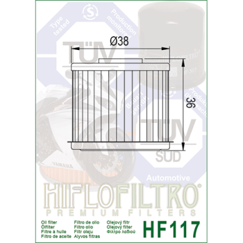 FILTR OLEJU HIFLO HF117 HONDA NC700S DCT 12-14, 75-150807