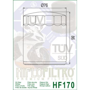 FILTR OLEJU HIFLO HF170C HARLEY-DAVIDSON-150812