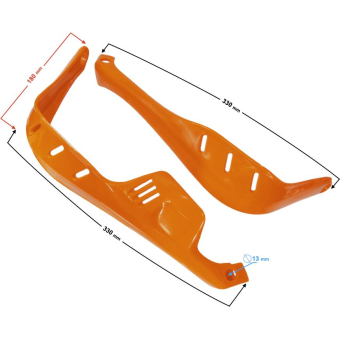 Osłona dłoni handbar Cross Enduro typ 1 Pomarańczo