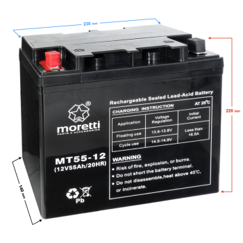 Akumulator Moretti UPS MT55-12-154181