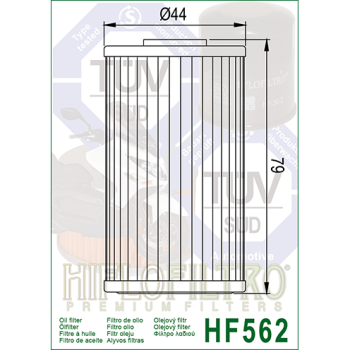 FILTR OLEJU HIFLO HF562 KYMCO 125/150/200-163142