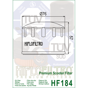 FILTR OLEJU HIFLO HF184 APRILIA/ PIAGGIO 500-163347