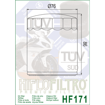 FILTR OLEJU HIFLO HF171B HARLEY-DAVIDSON / BUELL-166360