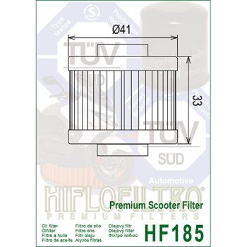 FILTR OLEJU HIFLO HF185 APRILIA/ PEUGEOT 125-168391